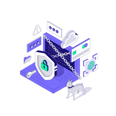 Concept of Cybersecurity  Illustration