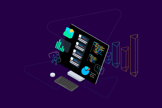 Concept of data analysis and coding  Illustration