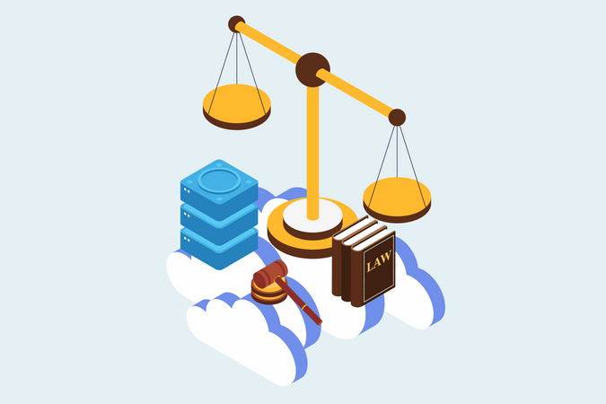 Concept of  Industry Laws and Regulations Technology  Illustration