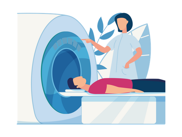 Concept of MRI scanning Illustration