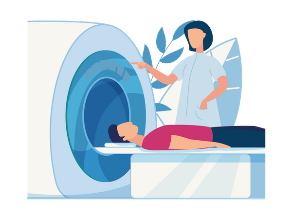 Concept of MRI scanning  Illustration