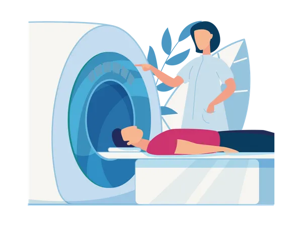 Concept of MRI scanning Illustration