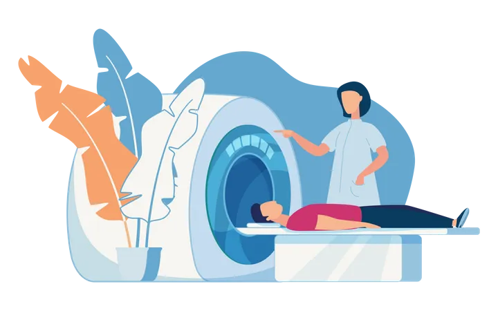 Concept of MRI scanning  Illustration