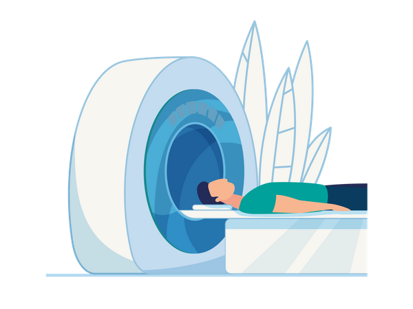 Concept of MRI scanning  Illustration