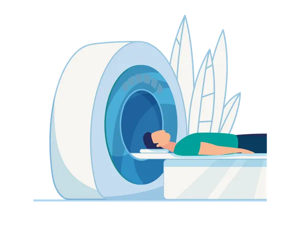 Concept of MRI scanning  Illustration