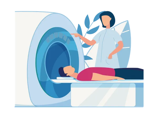 Concept of MRI scanning  Illustration