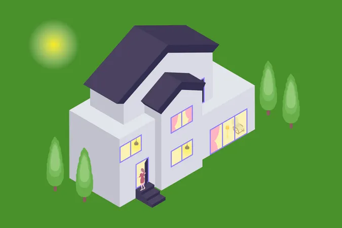 Concept of Smart house Illustration