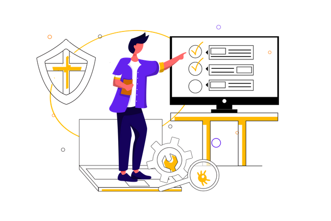 Concept of task management and bug finding  Illustration