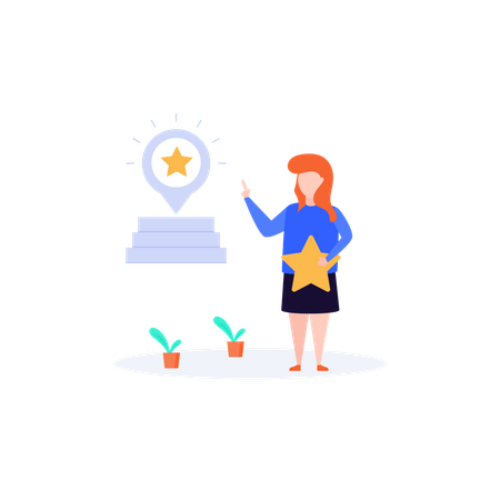 Concept of Top Rated position  Illustration