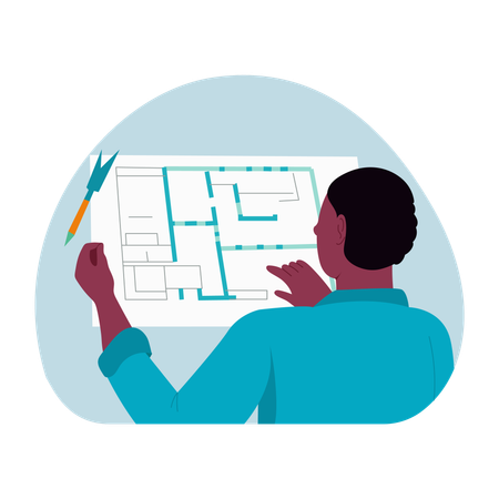 Concepteur concevant un prototype  Illustration