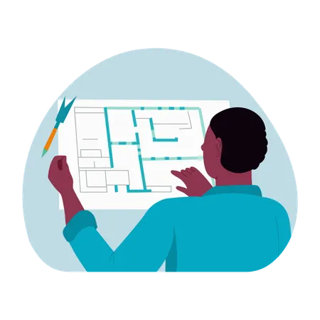 Concepteur concevant un prototype  Illustration