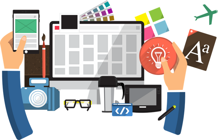 Conception de sites Web d'entreprise  Illustration