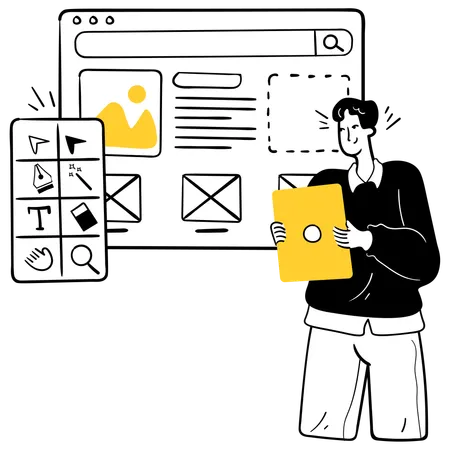 La conception des composants de l'interface utilisateur a été discutée lors d'une réunion  Illustration