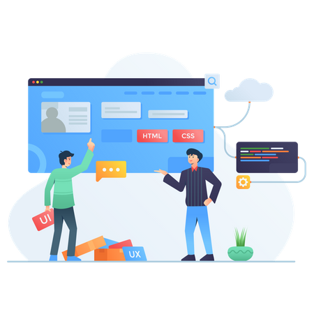 Développement de conception Web  Illustration