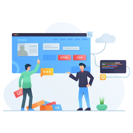 Développement de conception Web  Illustration