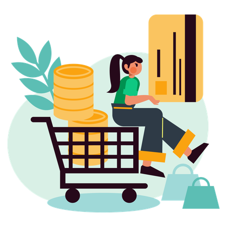 Concepto de pago de compras  Illustration