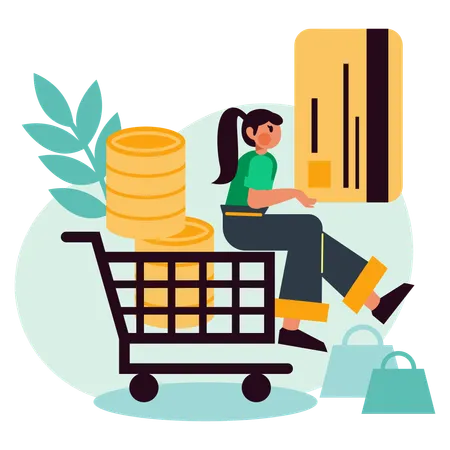 Concepto de pago de compras  Illustration