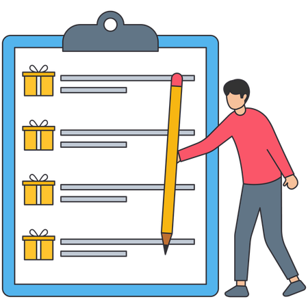 Concepto de lista de entrega y planificación logística estratégica  Ilustración