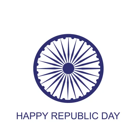 Concepto del Día de la República India  Ilustración