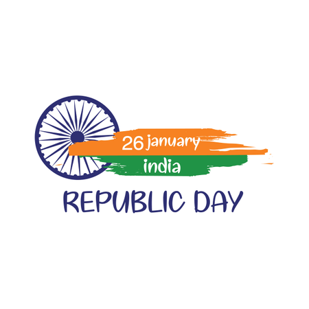 Concepto del Día de la República India  Ilustración