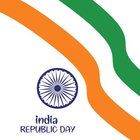 Concepto del Día de la República India  Ilustración