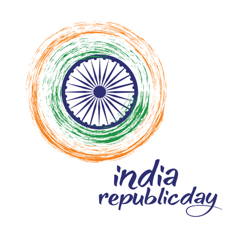 Concepto del Día de la República India  Ilustración