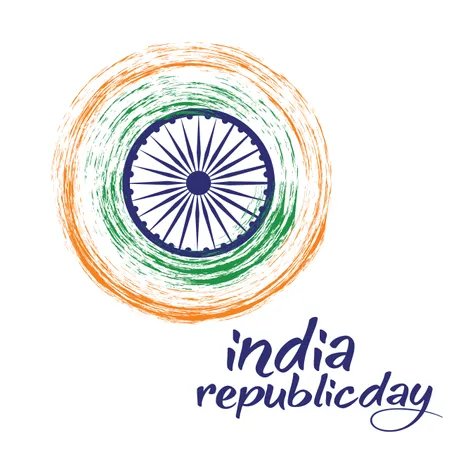 Concepto del Día de la República India  Ilustración