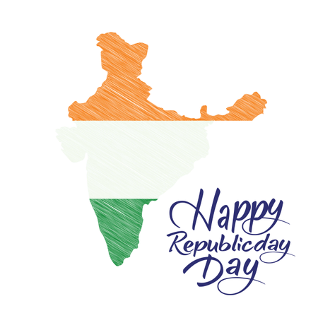 Concepto del Día de la República India  Ilustración