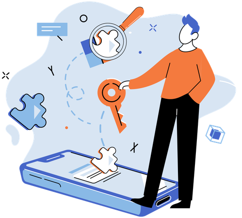 Conceptual thinking cornerstone of business idea  Illustration