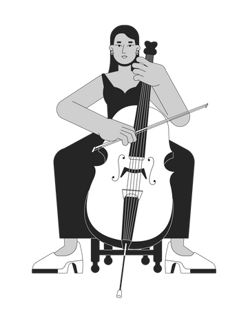 Concert cello  イラスト
