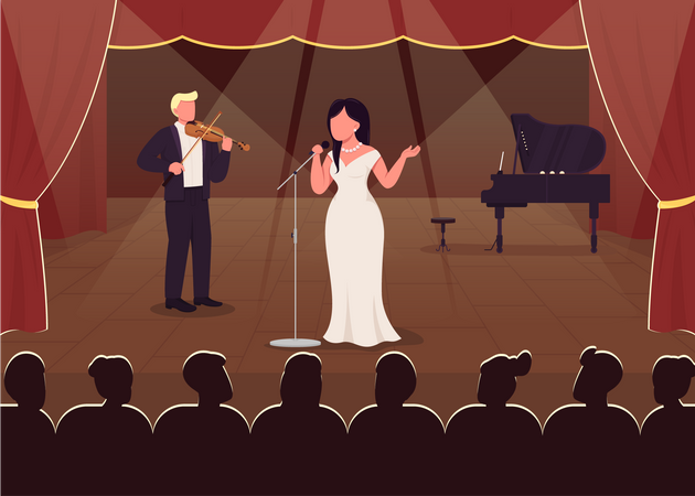 Concert hall performance  Illustration