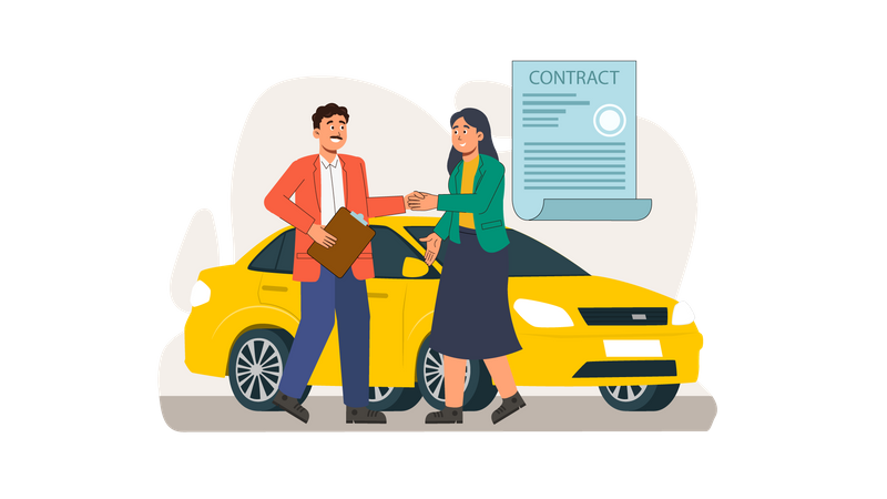 Concessionária de carros  Ilustração