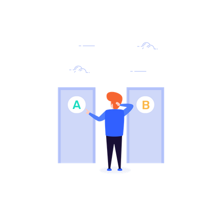 Concetto di processo decisionale  Illustration