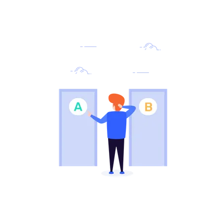 Concetto di processo decisionale  Illustration