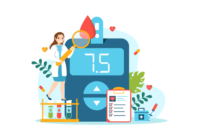 Conciencia mundial sobre la diabetes  Ilustración