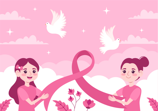 Conciencia del cáncer de mama  Ilustración