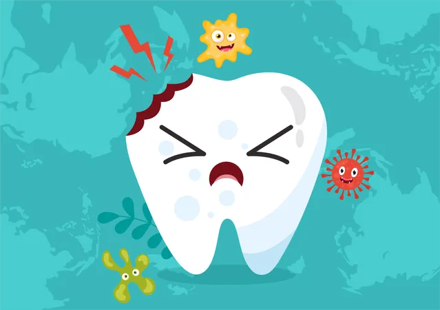 Concientización sobre la salud dental  Ilustración