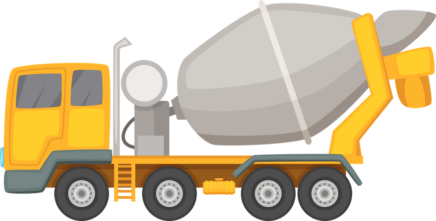 Concrete Mixer Truck  Illustration