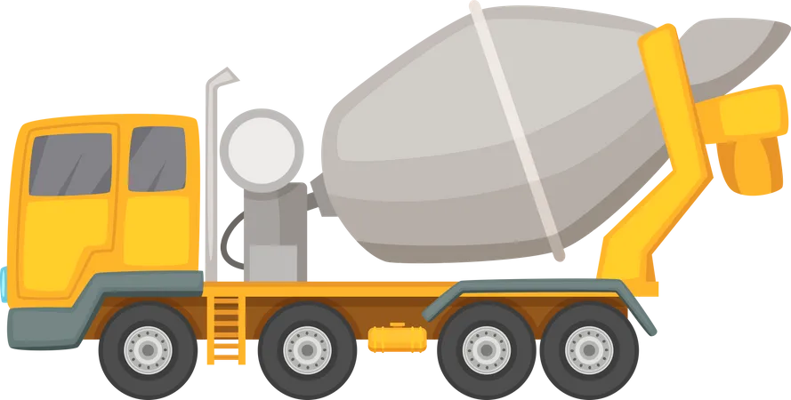 Concrete Mixer Truck  Illustration