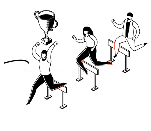 Concurrence commerciale  Illustration