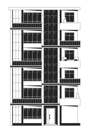 Condominium multi-storey  Illustration