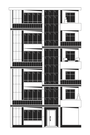 Condominium multi-storey  Illustration