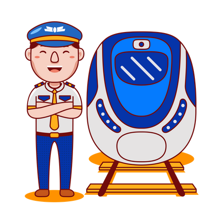 Conductor de tren  Ilustración