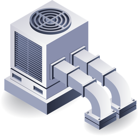 Conduit CVC Industriel  Illustration