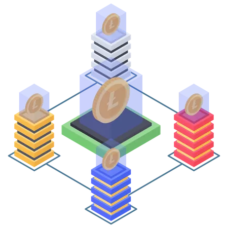 Conectividad de base de datos litecoin  Ilustración