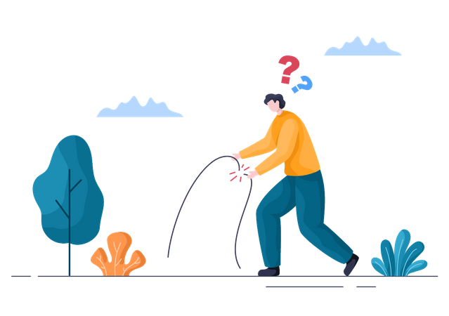 Conexão de cabo desconectado  Ilustração