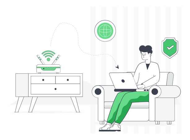 Conexão sem fio  Illustration