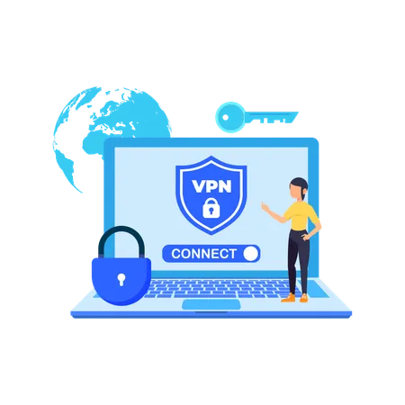 Conexión vpn  Ilustración