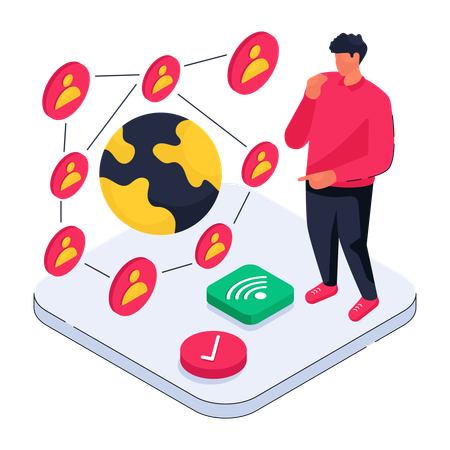 Conexión wifi  Ilustración