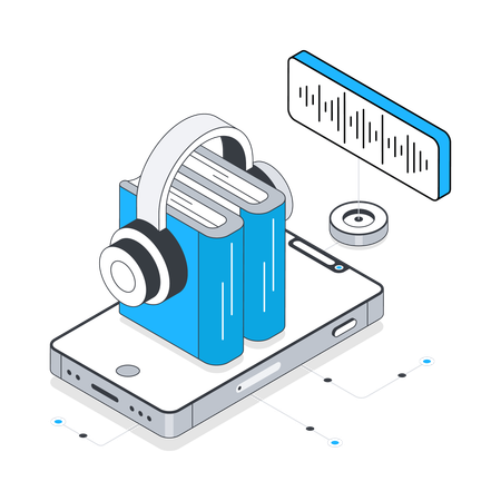 Conférence audio en ligne  Illustration